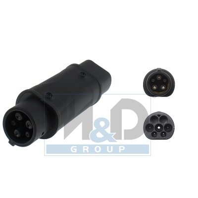 Typ2toTyp1-Buchsenadapter