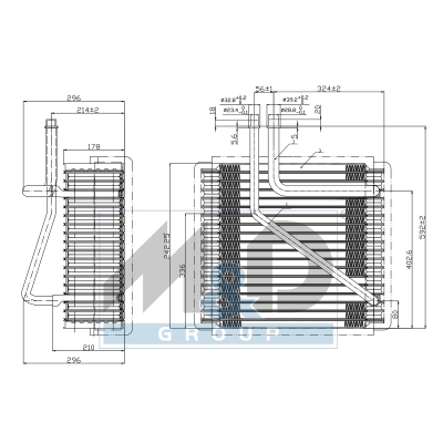 [997011] Verdampfer, Klimaanlage