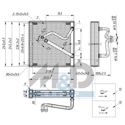 [997013] Verdampfer, Klimaanlage