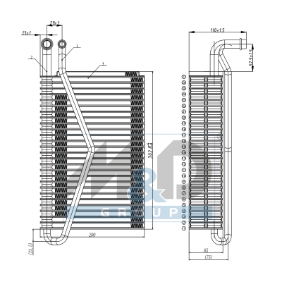 [997043] Verdampfer, Klimaanlage