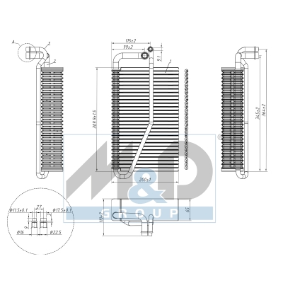 [997044] Verdampfer, Klimaanlage
