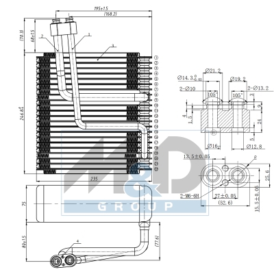 [997049] Verdampfer, Klimaanlage