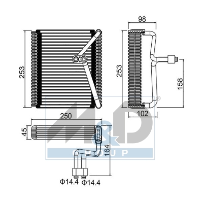 [997050] Verdampfer, Klimaanlage