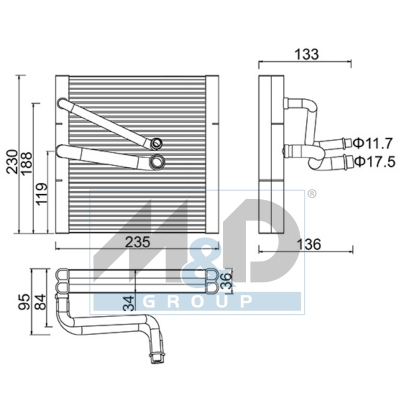 [997074] Verdampfer, Klimaanlage