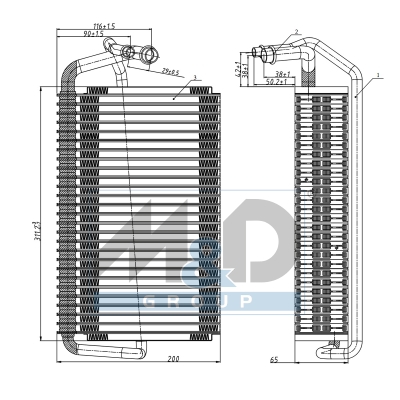 [997092] Verdampfer, Klimaanlage