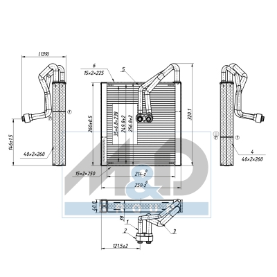 [997122] Verdampfer, Klimaanlage