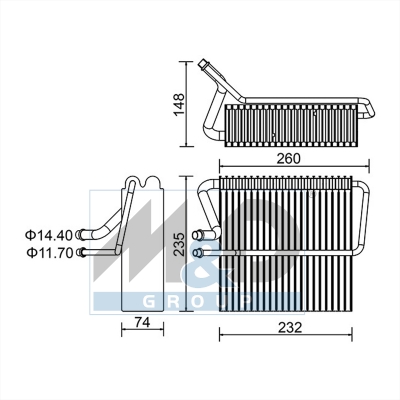 [997145] Verdampfer, Klimaanlage