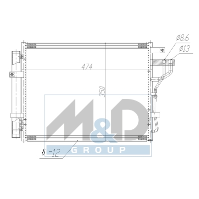 [991195] Kondensator, Klimaanlage