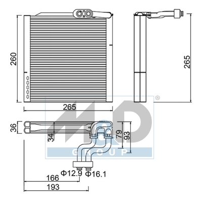 [997112] Verdampfer, Klimaanlage